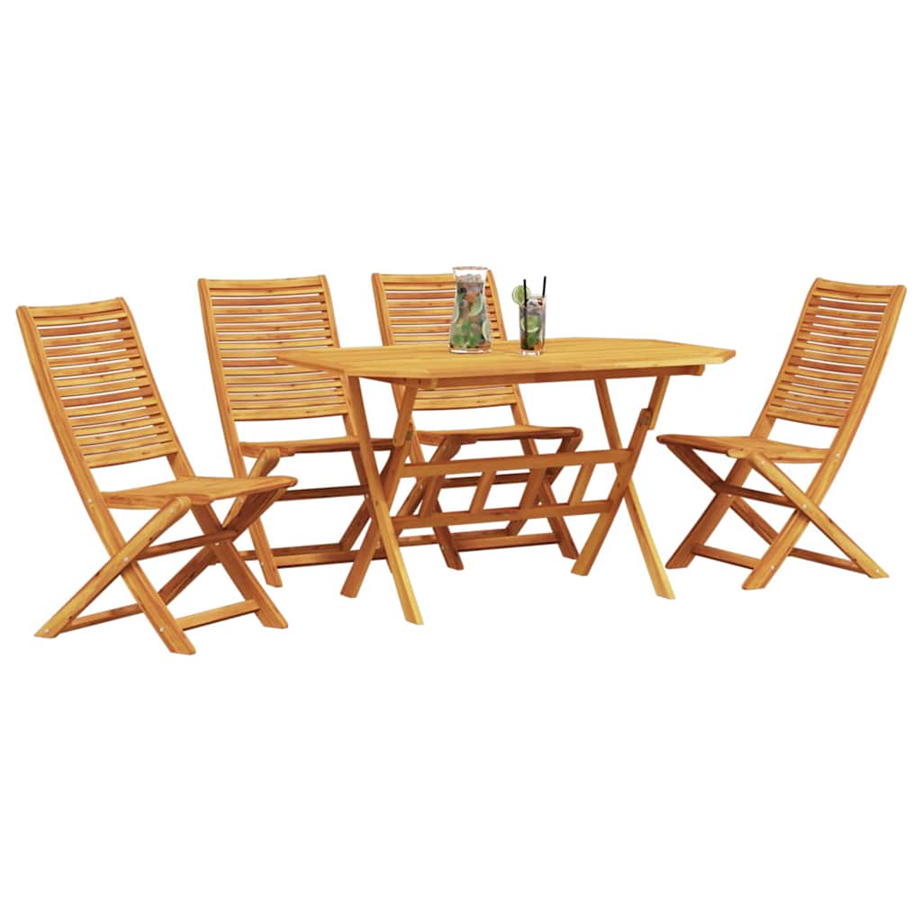 Hage Spisegruppe 5 pcs Brun Solid akasietre