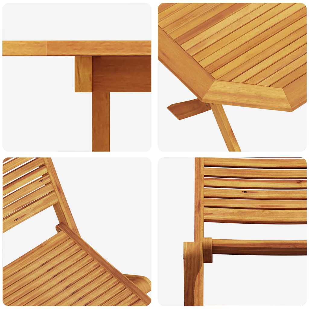 Hage Spisegruppe 7 pcs Brun Solid akasietre