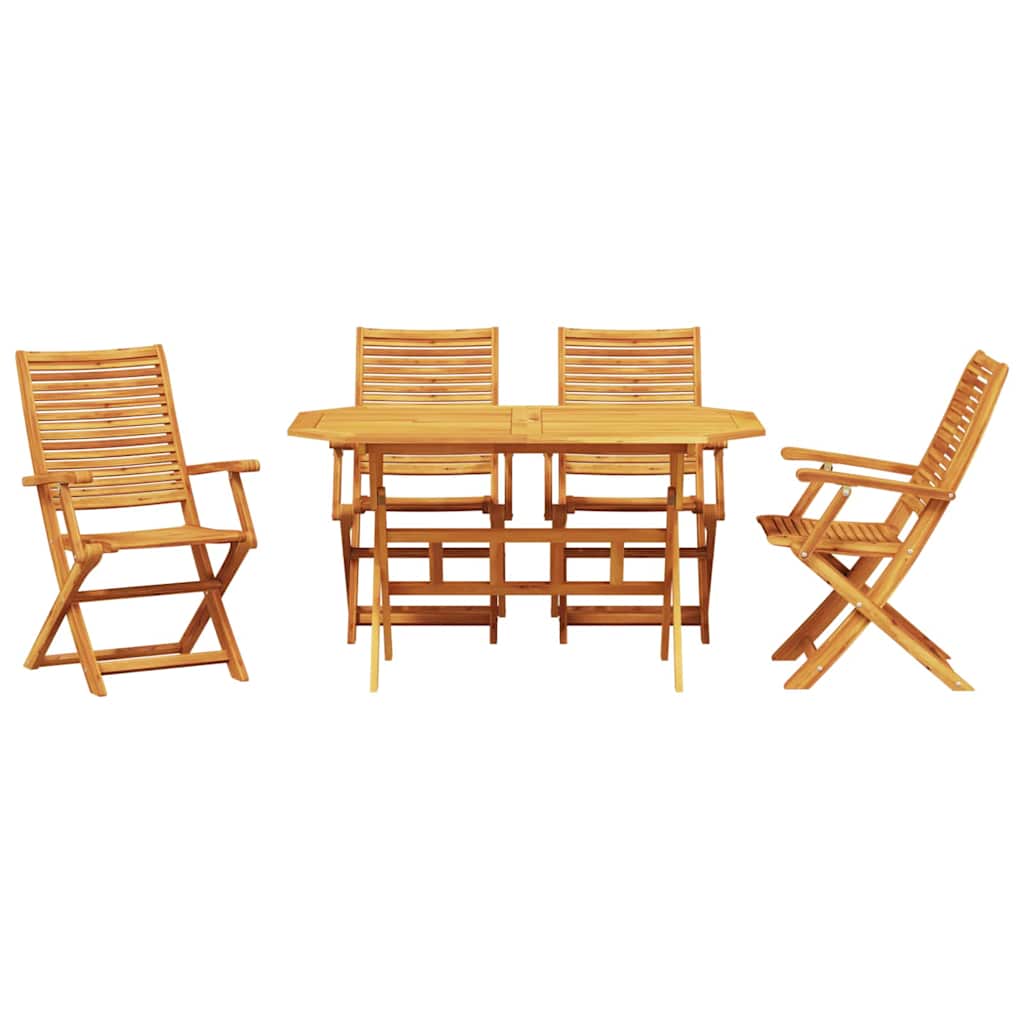 Hage Spisegruppe 5 pcs Brun Solid akasietre