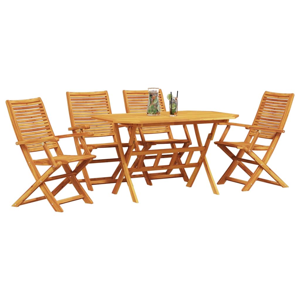 Hage Spisegruppe 5 pcs Brun Solid akasietre