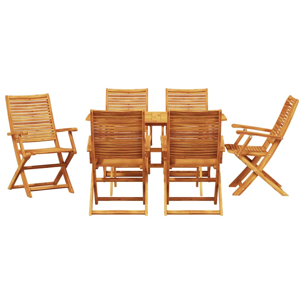 Hage Spisegruppe 7 pcs Brun Solid akasietre