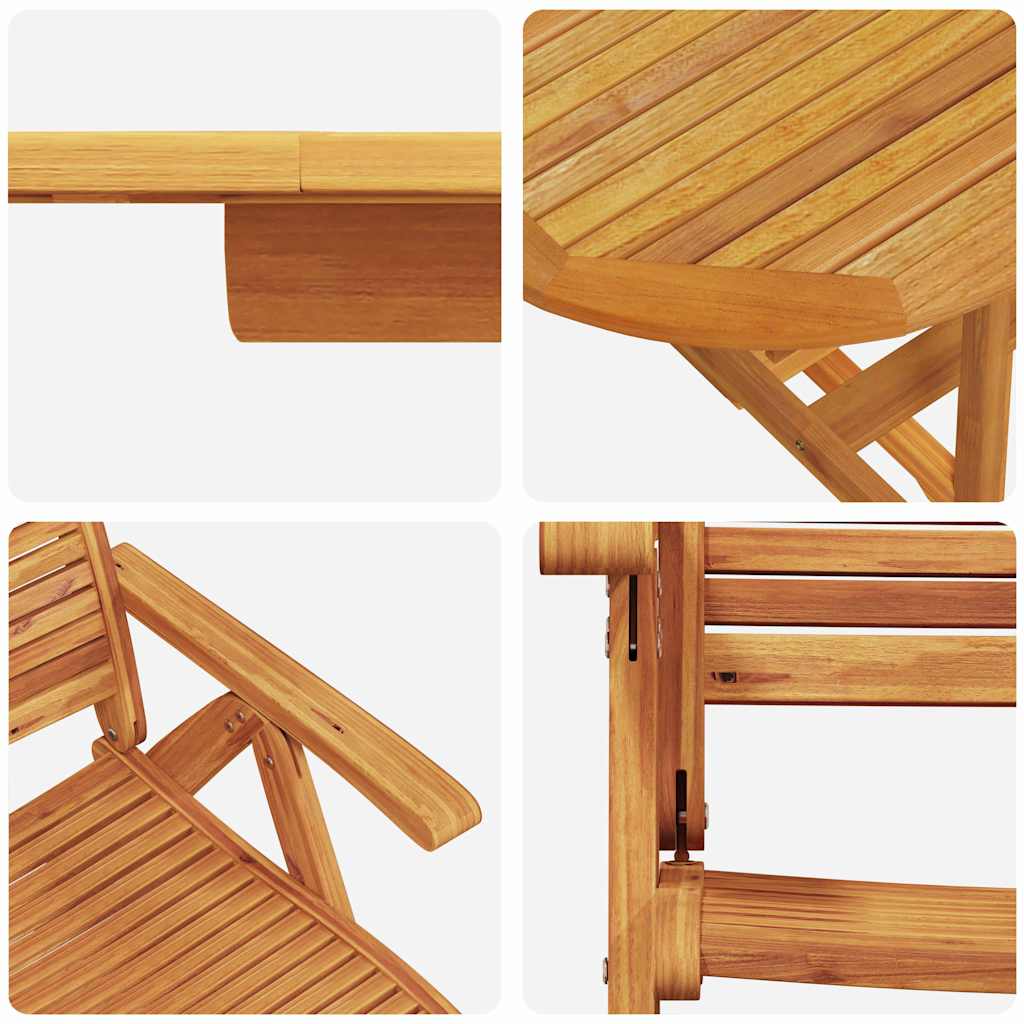Hage Spisegruppe 7 pcs Brun Solid akasietre
