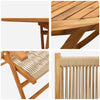 Hage Spisegruppe 5 pcs Beige Solid akasietre og poly rattan