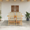 Hage Spisegruppe 5 pcs Beige Solid akasietre og poly rattan