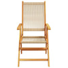 Hage Spisegruppe 5 pcs Beige Solid akasietre og poly rattan