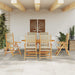 Hage Spisegruppe 7 stk. Beige Solid akasietre
