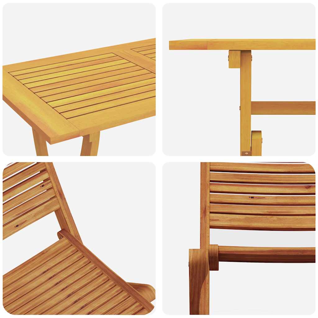Hage Spisegruppe med pute 5 pcs Brun heltre akasie