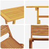 Hage Spisegruppe med pute 5 pcs Brun heltre akasie