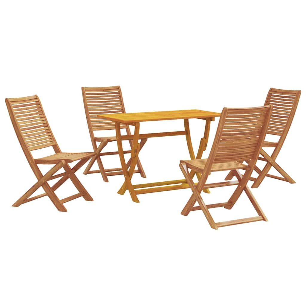 Hage Spisegruppe med pute 5 pcs Brun heltre akasie