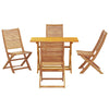 Hage Spisegruppe med pute 5 pcs Brun heltre akasie