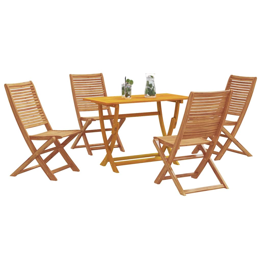 Hage Spisegruppe med pute 5 pcs Brun heltre akasie