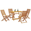 Hage Spisegruppe med pute 5 pcs Brun heltre akasie