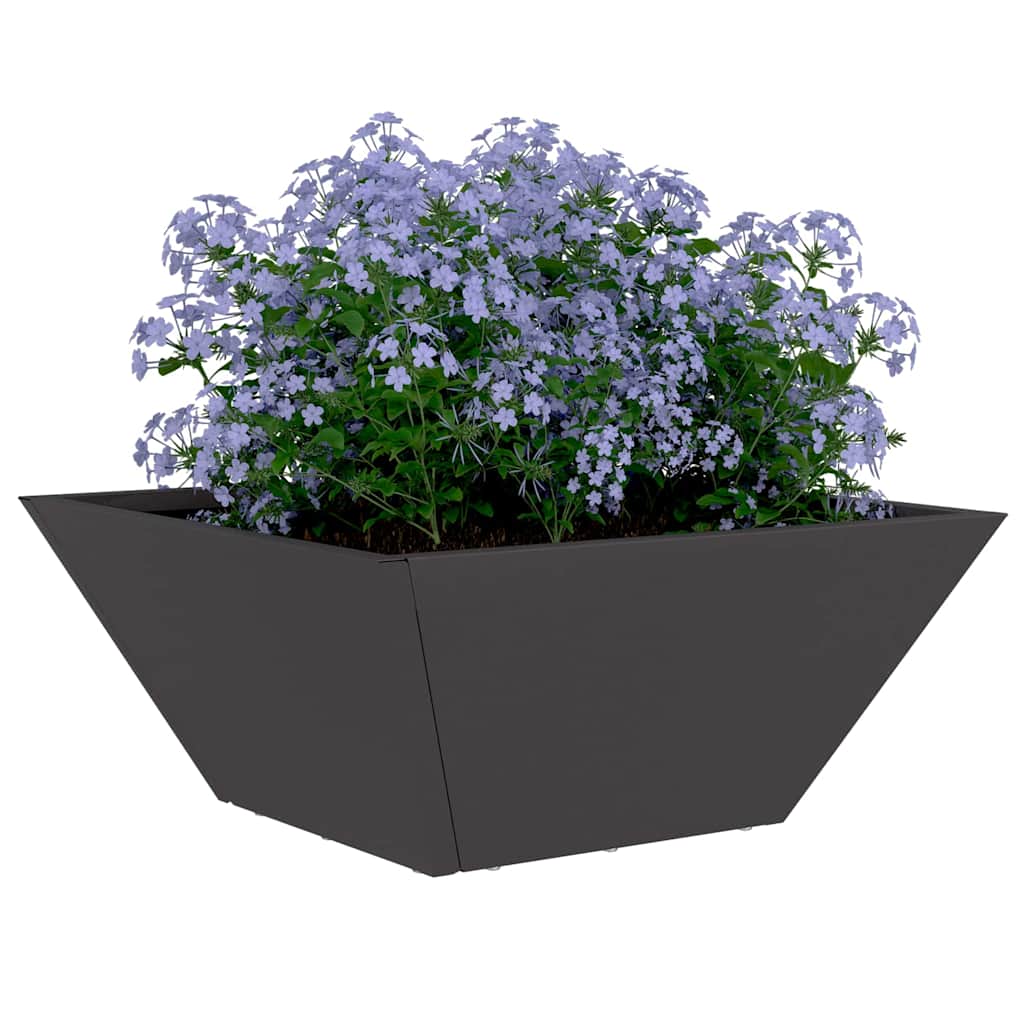 Hageblomsterpotte 5 pcs Svart 35 x 35 x 15 cm Kaldvalsestål