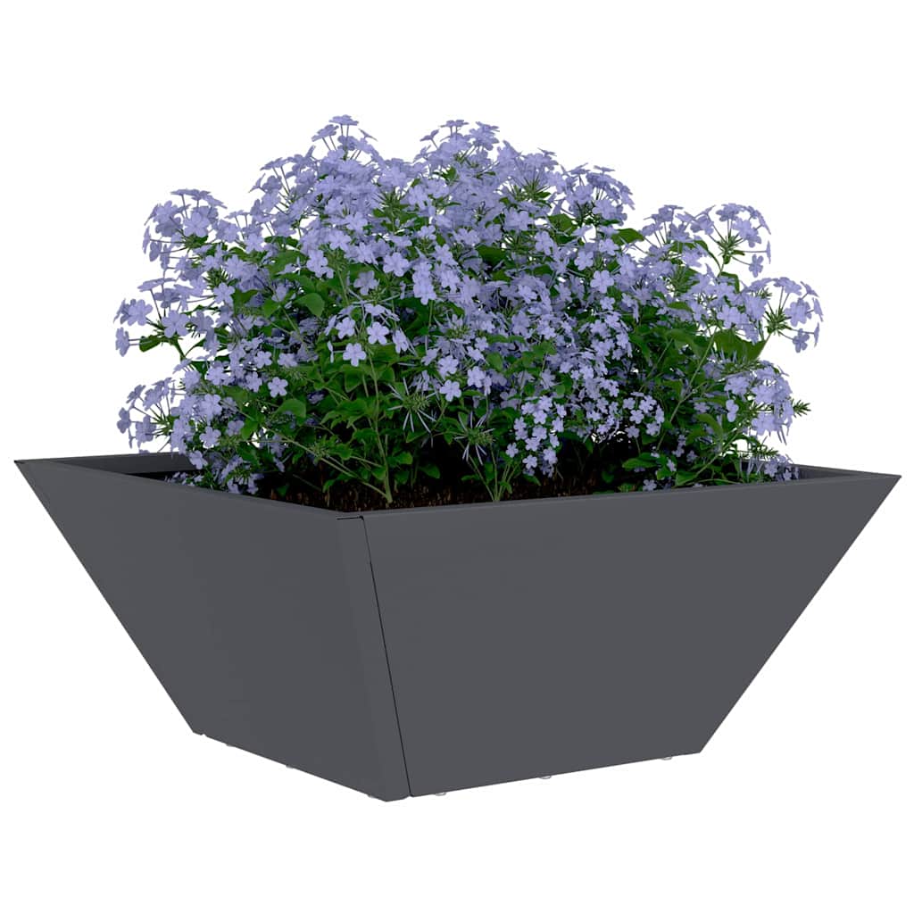 Hageblomsterpotte Antrasitt 35 x 35 x 15 cm Kaldvalsestål