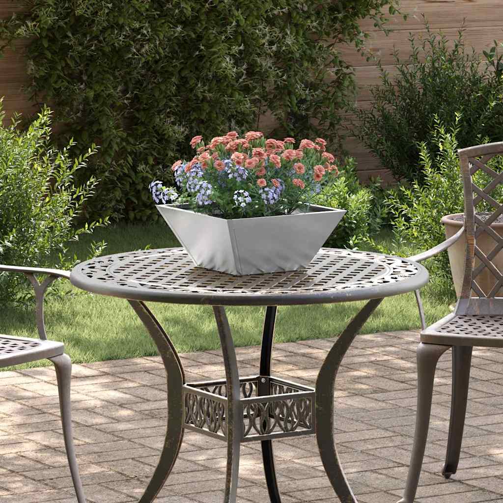 Hageblomsterpotte 5 pcs sølv 35 x 35 x 15 cm Rustfritt Stål