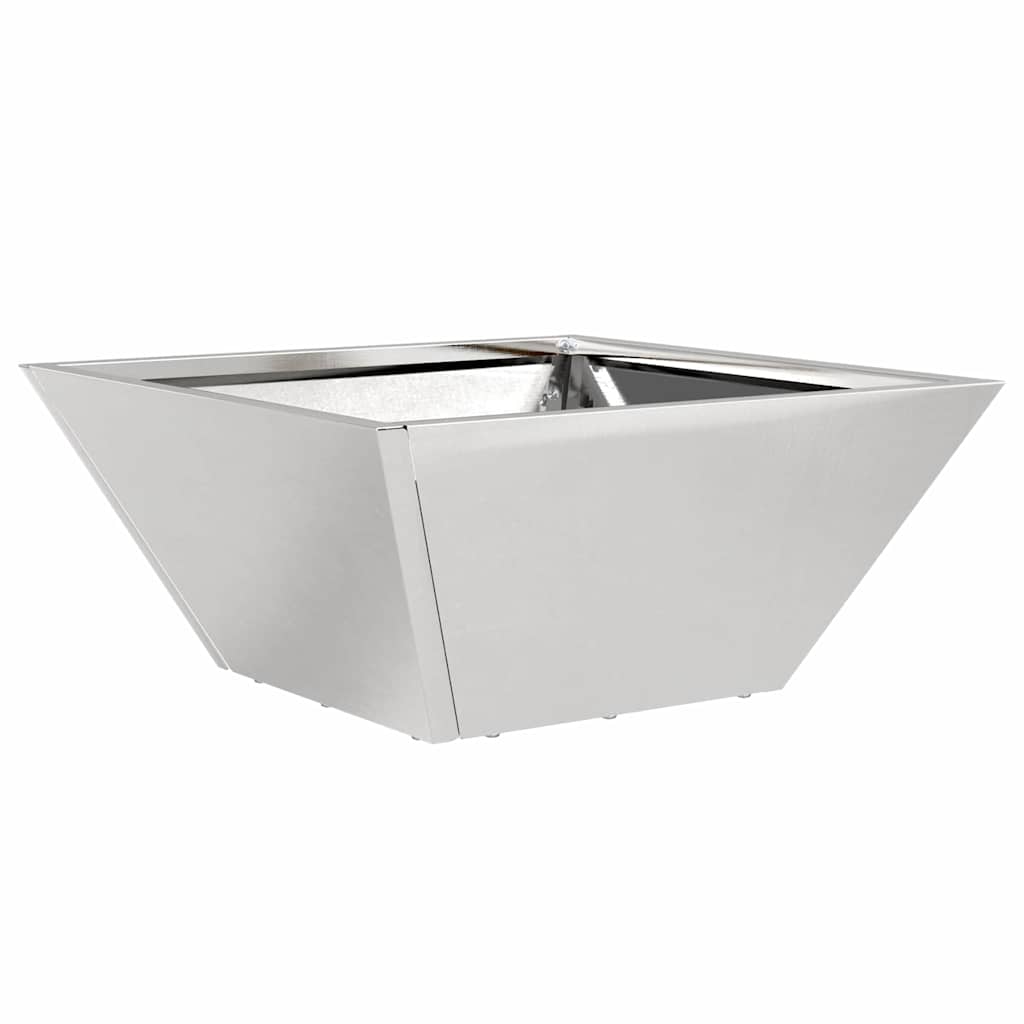 Hageblomsterpotte 5 pcs sølv 35 x 35 x 15 cm Rustfritt Stål
