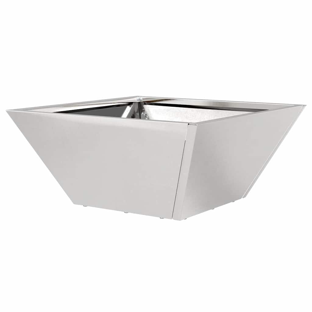 Hageblomsterpotte 5 pcs sølv 35 x 35 x 15 cm Rustfritt Stål