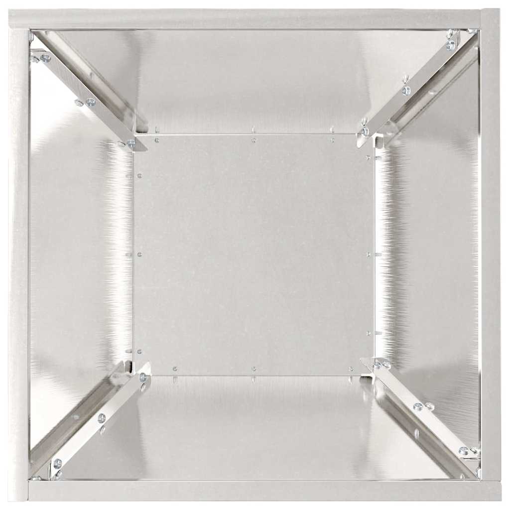 Hageblomsterpotte 5 pcs sølv 35 x 35 x 15 cm Rustfritt Stål