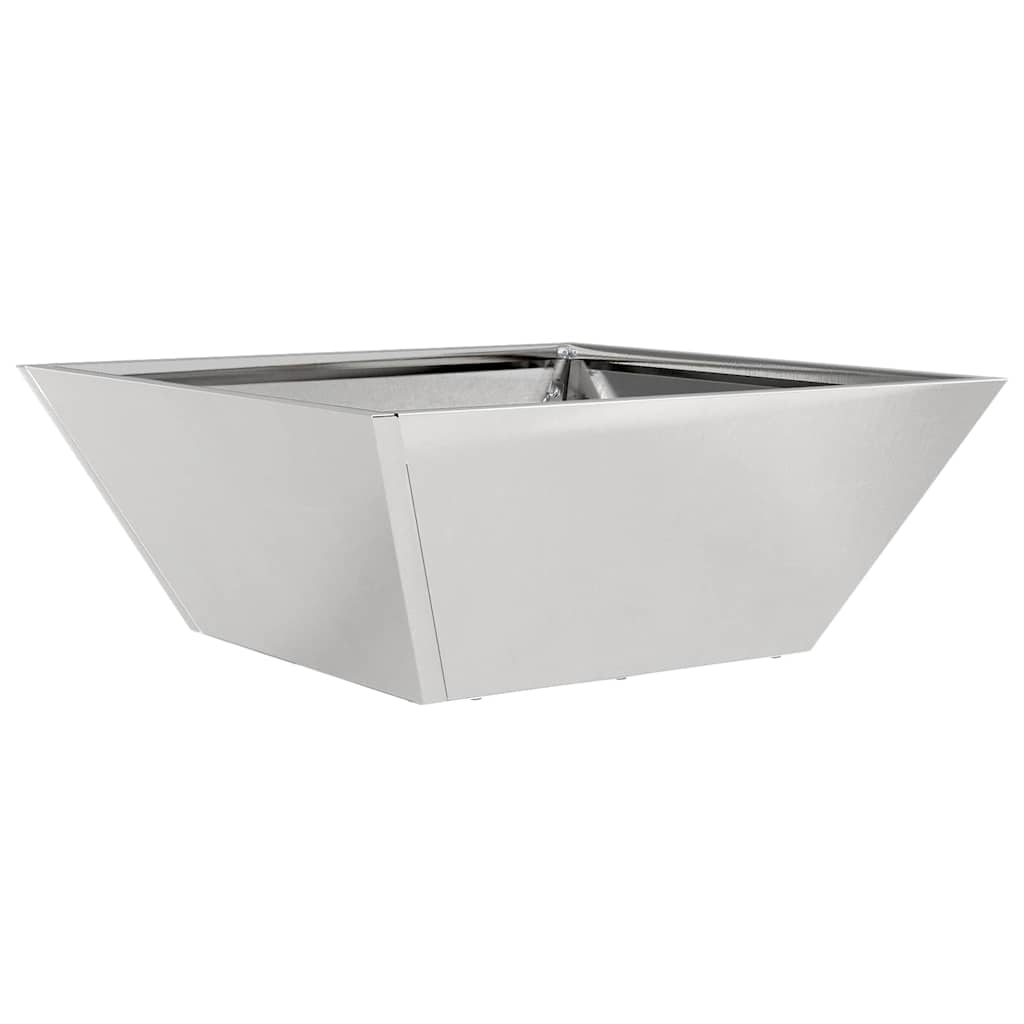 Hageblomsterpotte 5 pcs sølv 40 x 40 x 15 cm Rustfritt Stål