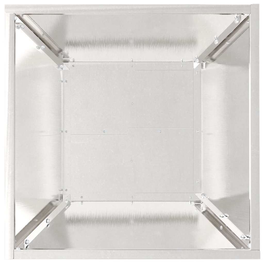 Hageblomsterpotte 5 pcs sølv 40 x 40 x 15 cm Rustfritt Stål