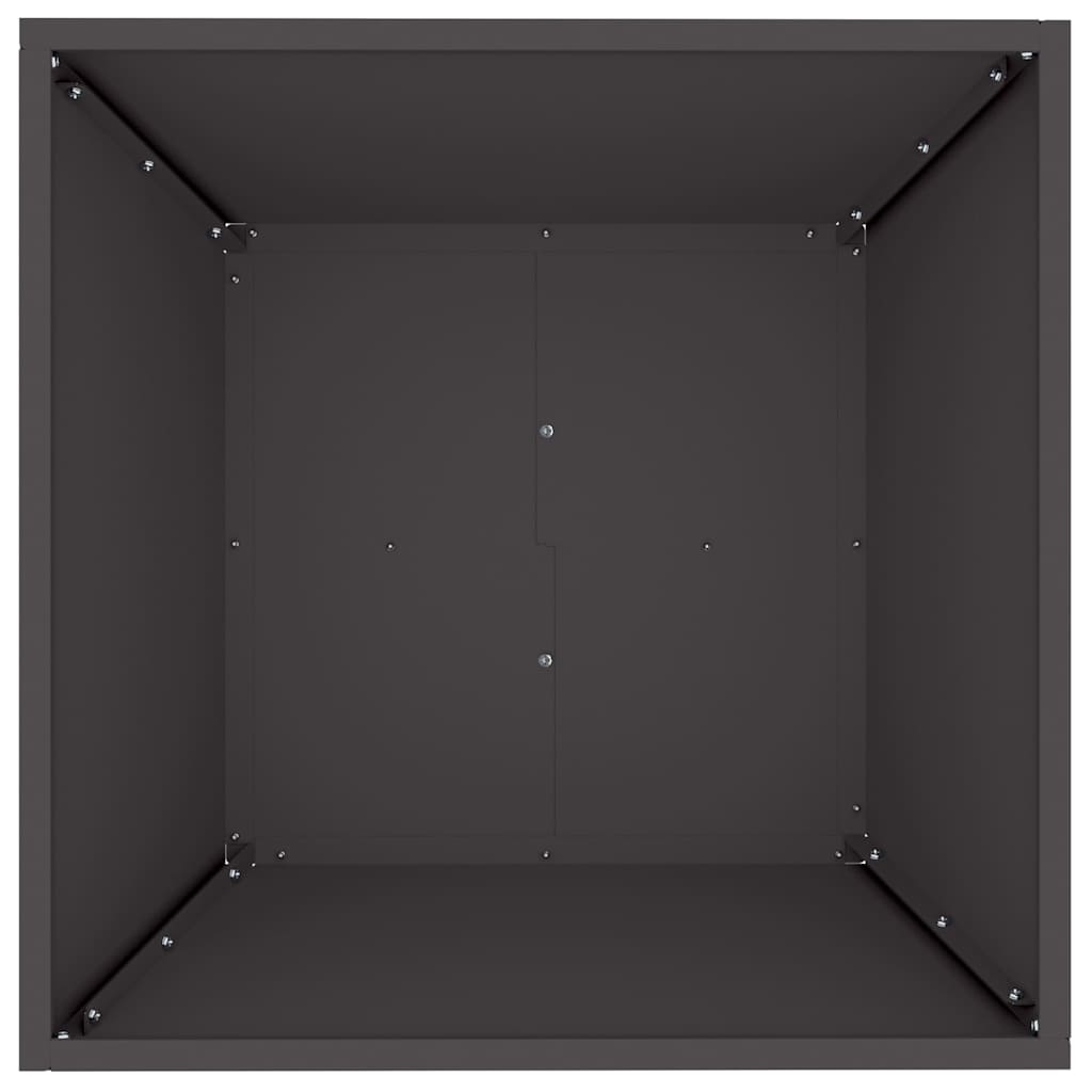 Hageblomsterpotte 5 pcs Svart 50 x 50 x 15 cm Kaldvalsestål