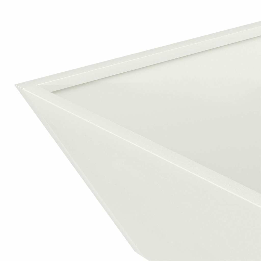 Hageblomsterpotte 5 pcs Hvit 50 x 50 x 15 cm Kaldvalsestål