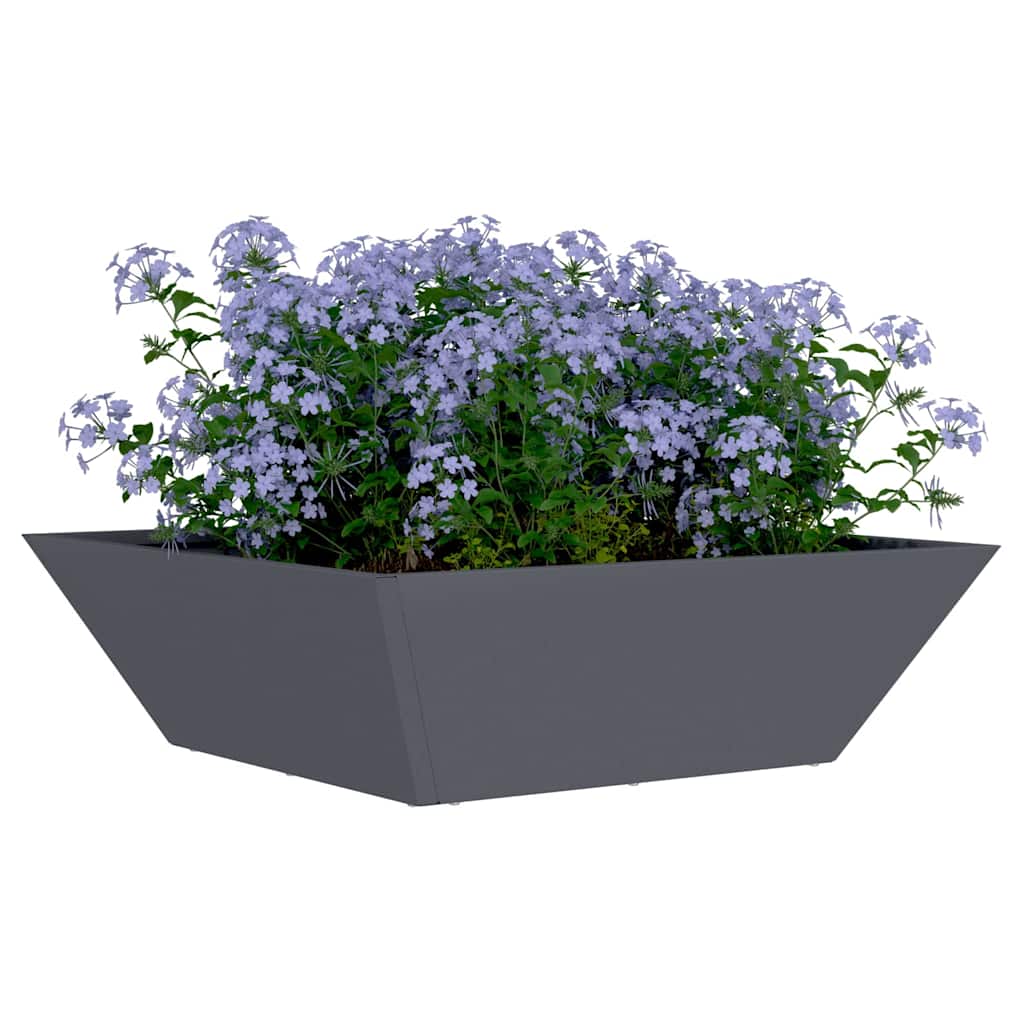 Hageblomsterpotte 5 pcs Antrasitt 50 x 50 x 15 cm Kaldvalsestål