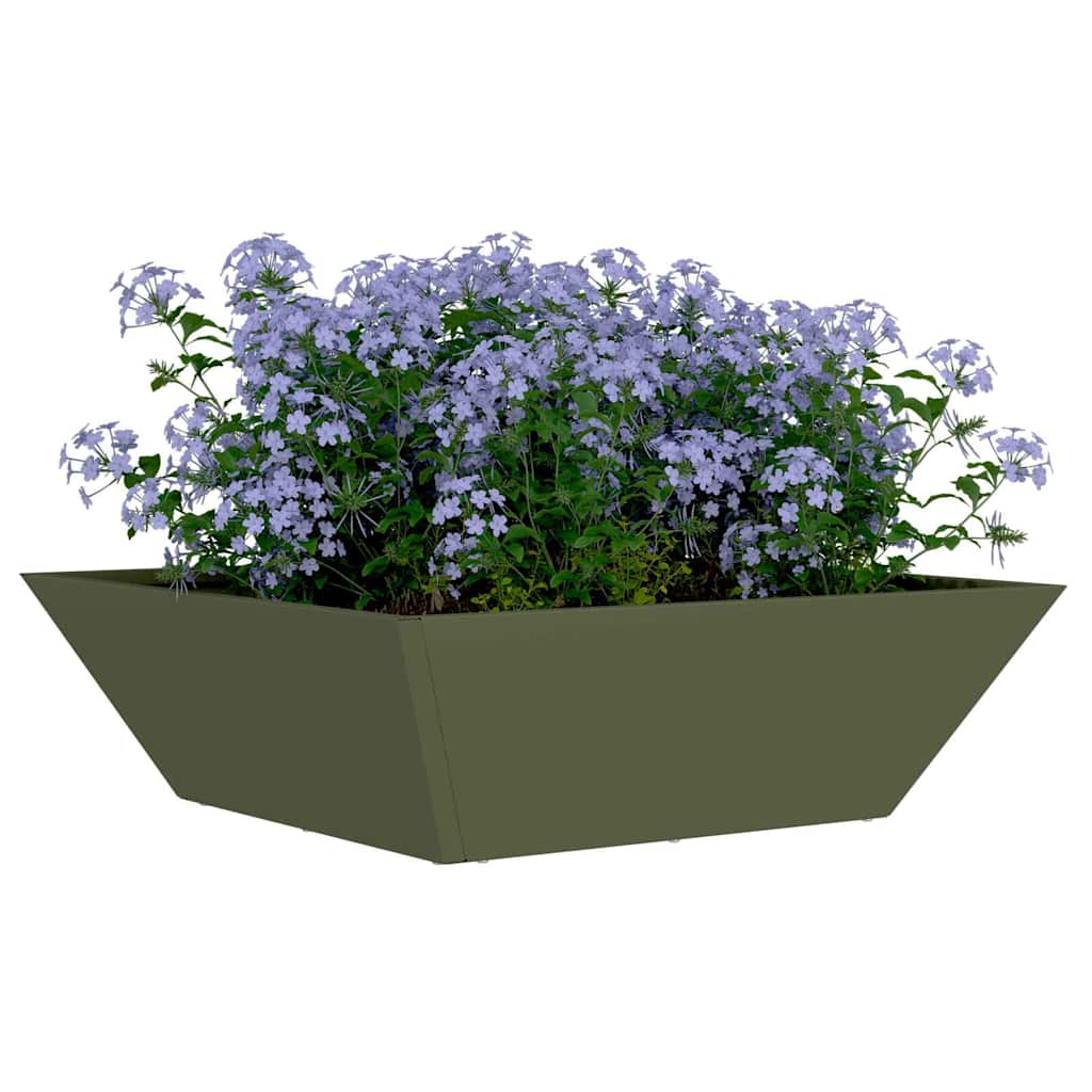 Hageblomsterpotte 5 pcs Olivengrønn 50 x 50 x 15 cm