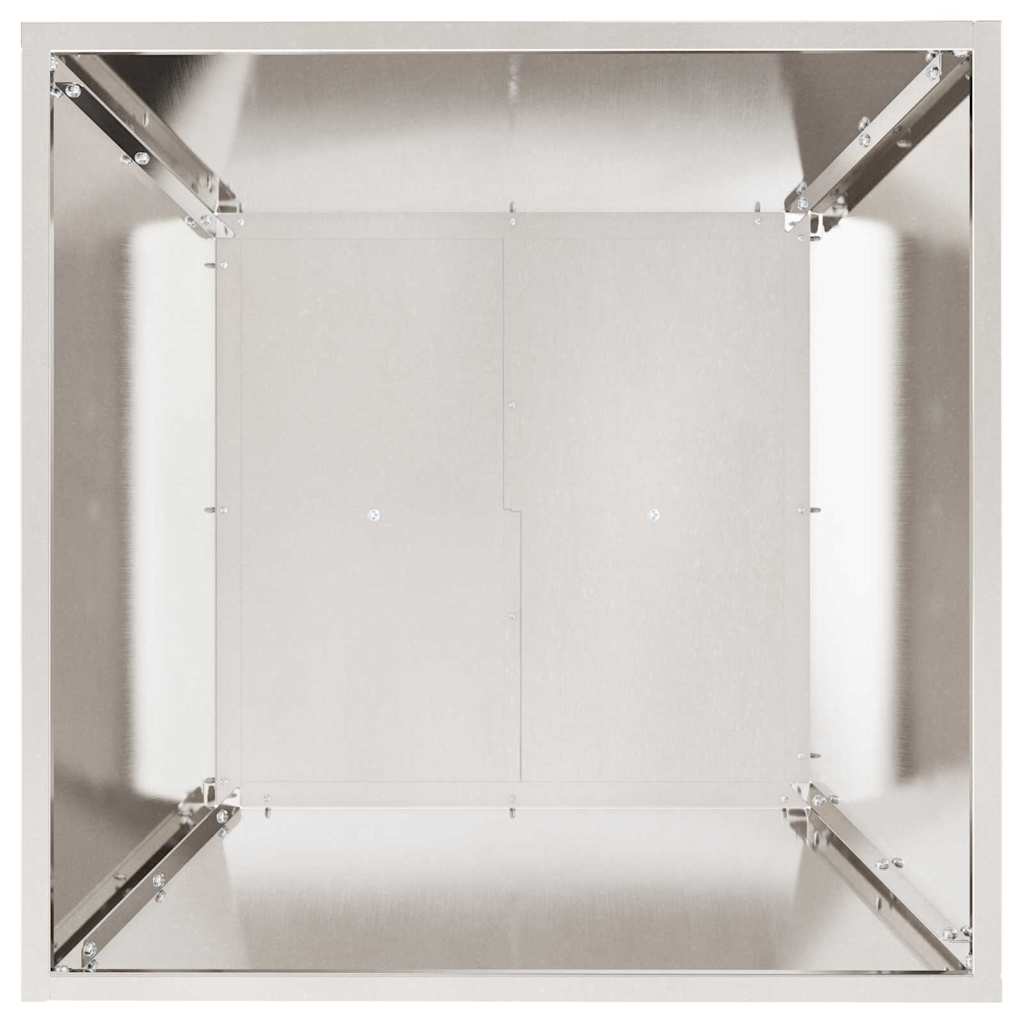 Hageblomsterpotte sølv 50 x 50 x 15 cm Rustfritt Stål