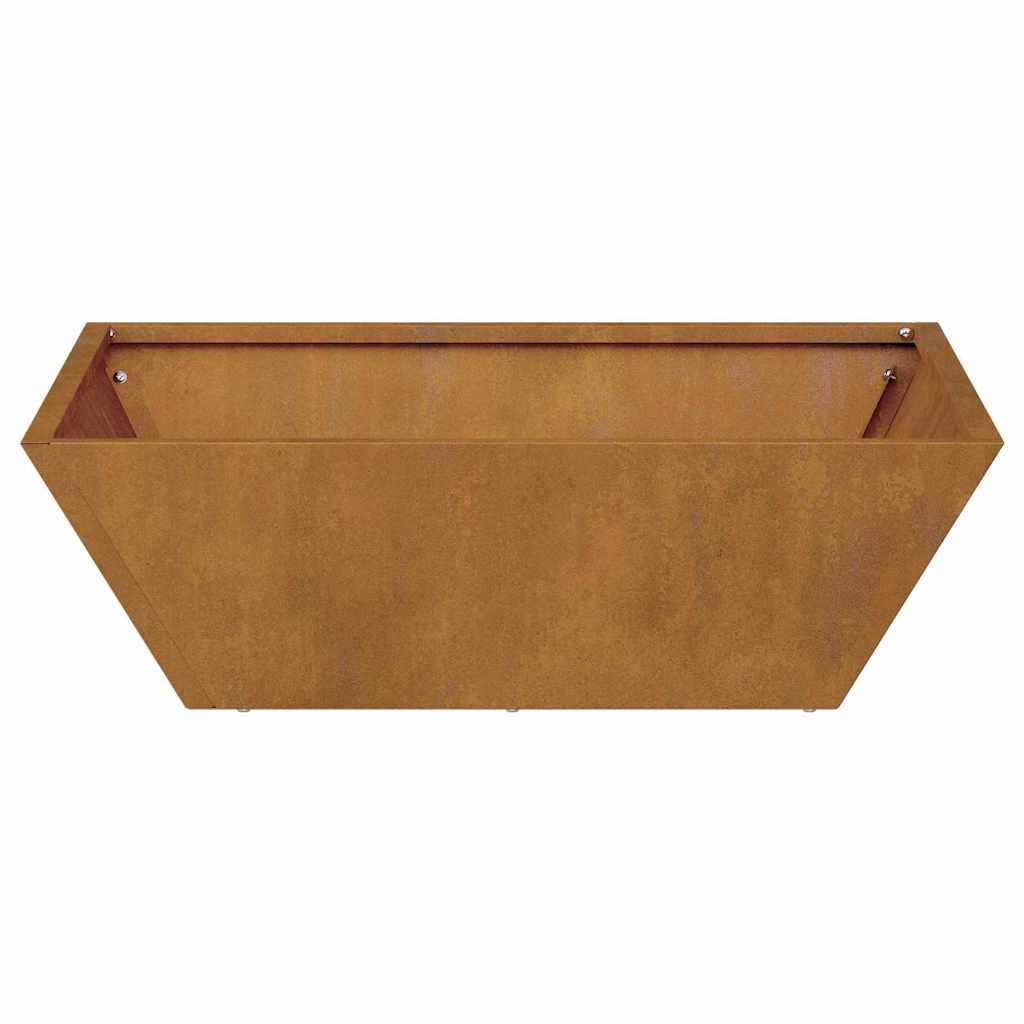 Hageblomsterpotte Rusten 50 x 50 x 15 cm Cortenstål