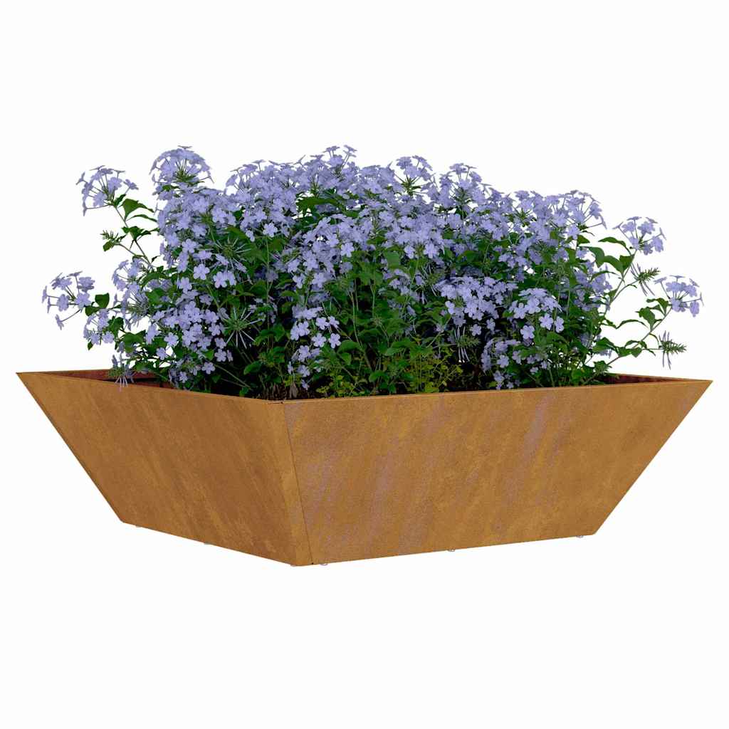 Hageblomsterpotte 5 pcs Rusten 50 x 50 x 15 cm Cortenstål
