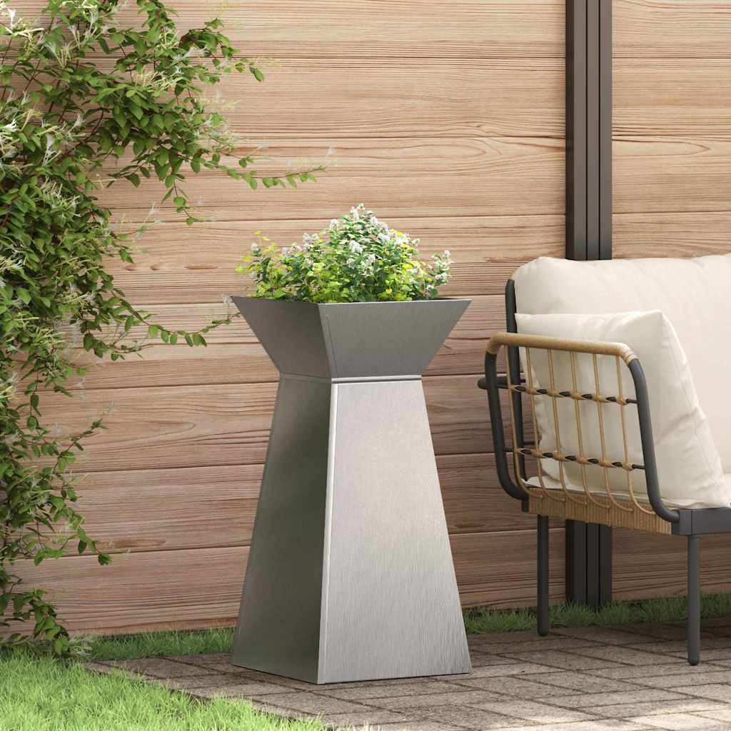 Søyleplanter sølv 35 x 35 x 73 cm Rustfritt Stål