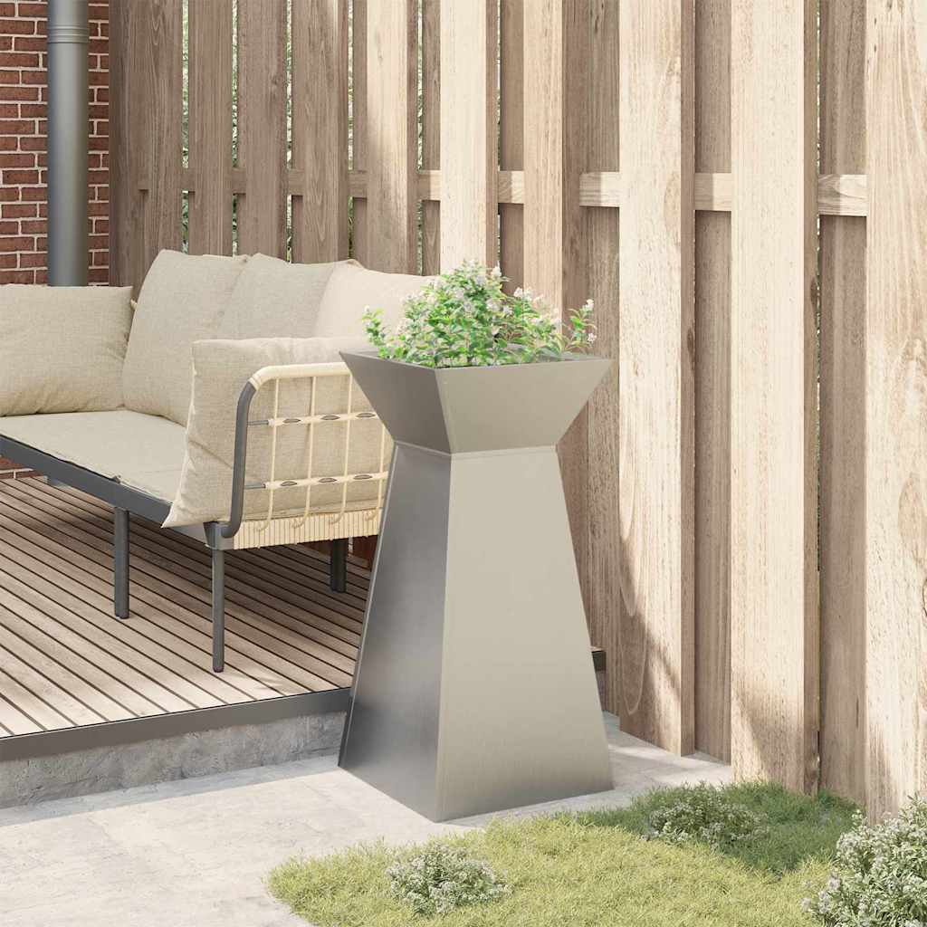 Søyleplanter sølv 35 x 35 x 73 cm Rustfritt Stål