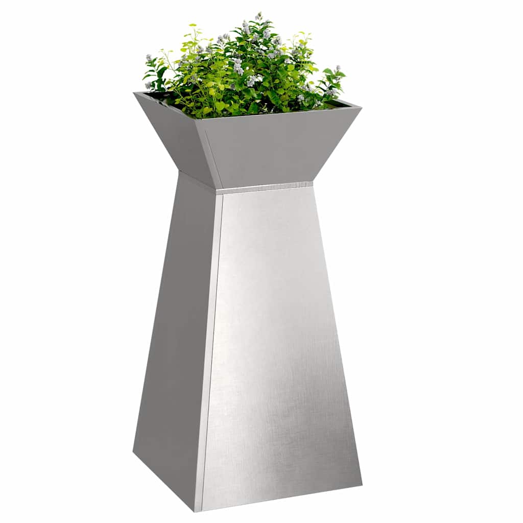 Søyleplanter sølv 35 x 35 x 73 cm Rustfritt Stål