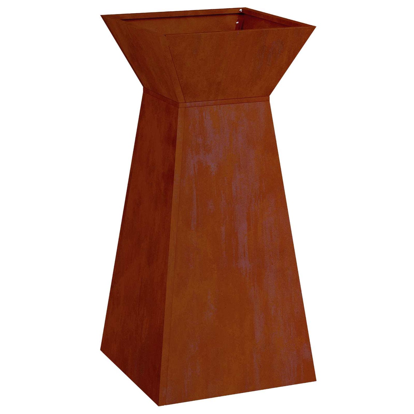 Søyleplanter sølv 35 x 35 x 73 cm Cortenstål