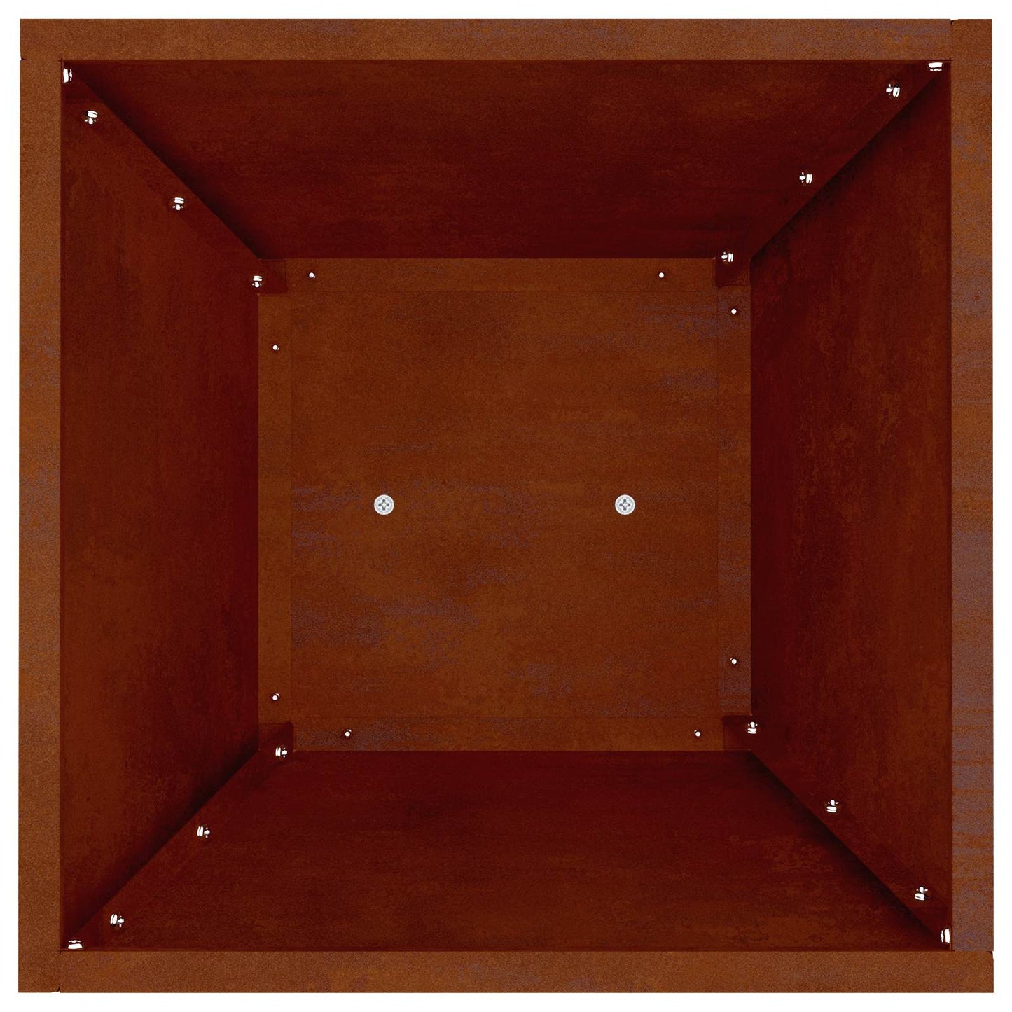 Søyleplanter sølv 35 x 35 x 73 cm Cortenstål