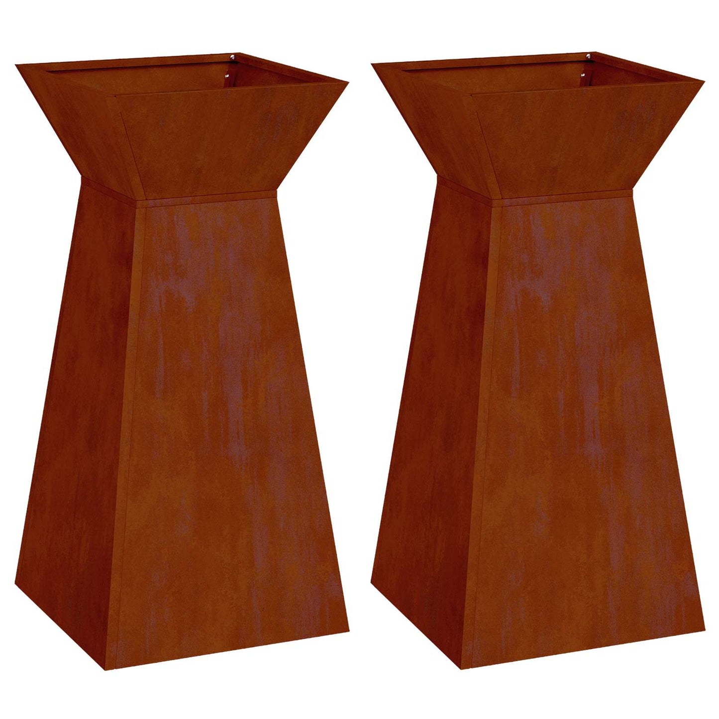 Søyleplanter 2 pcs sølv 35 x 35 x 73 cm