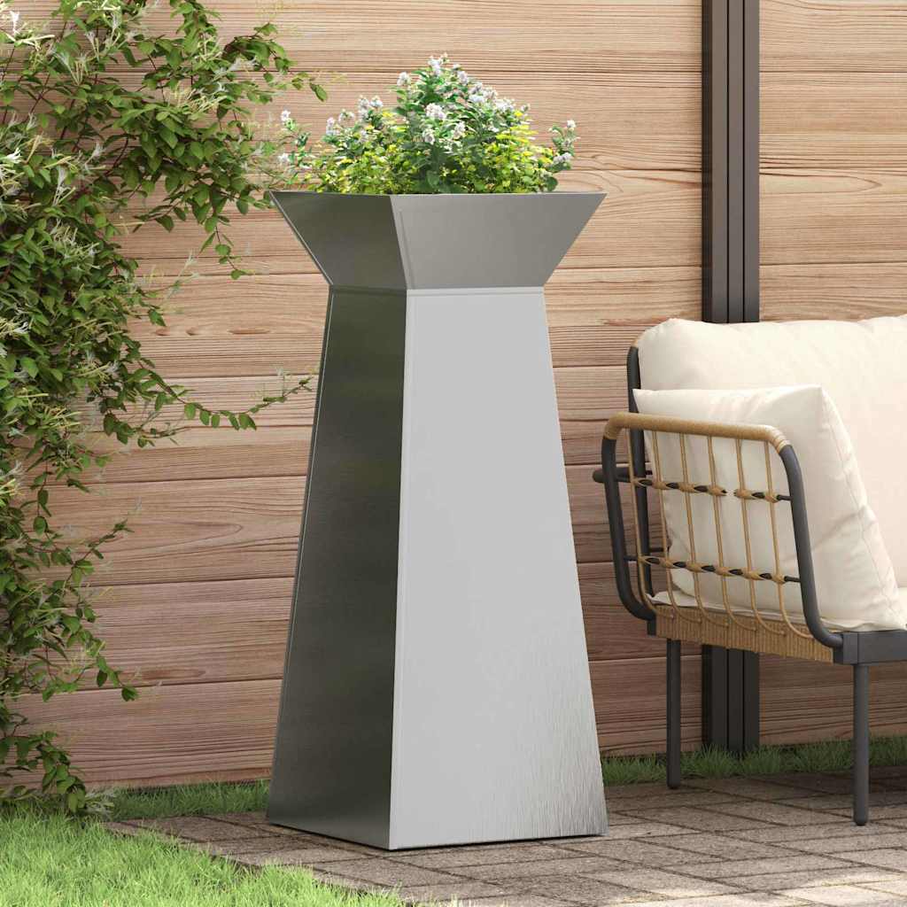Søyleplanter 2 pcs sølv 40 x 40 x 100 cm