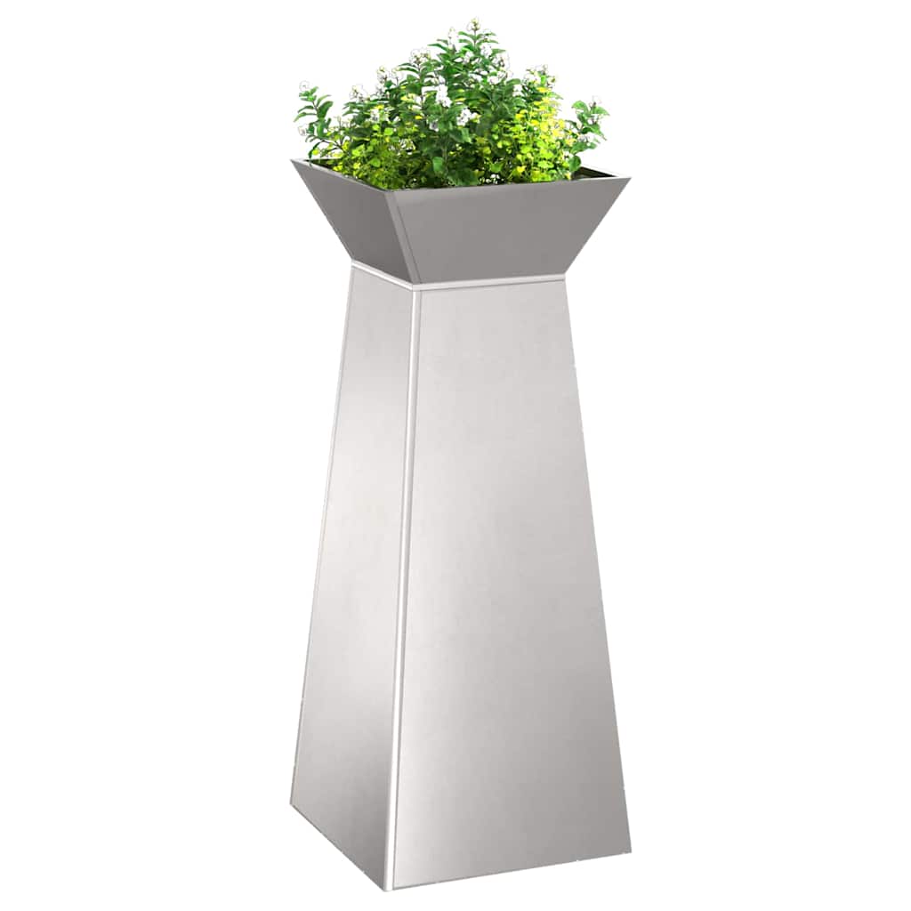 Søyleplanter 2 pcs sølv 40 x 40 x 100 cm