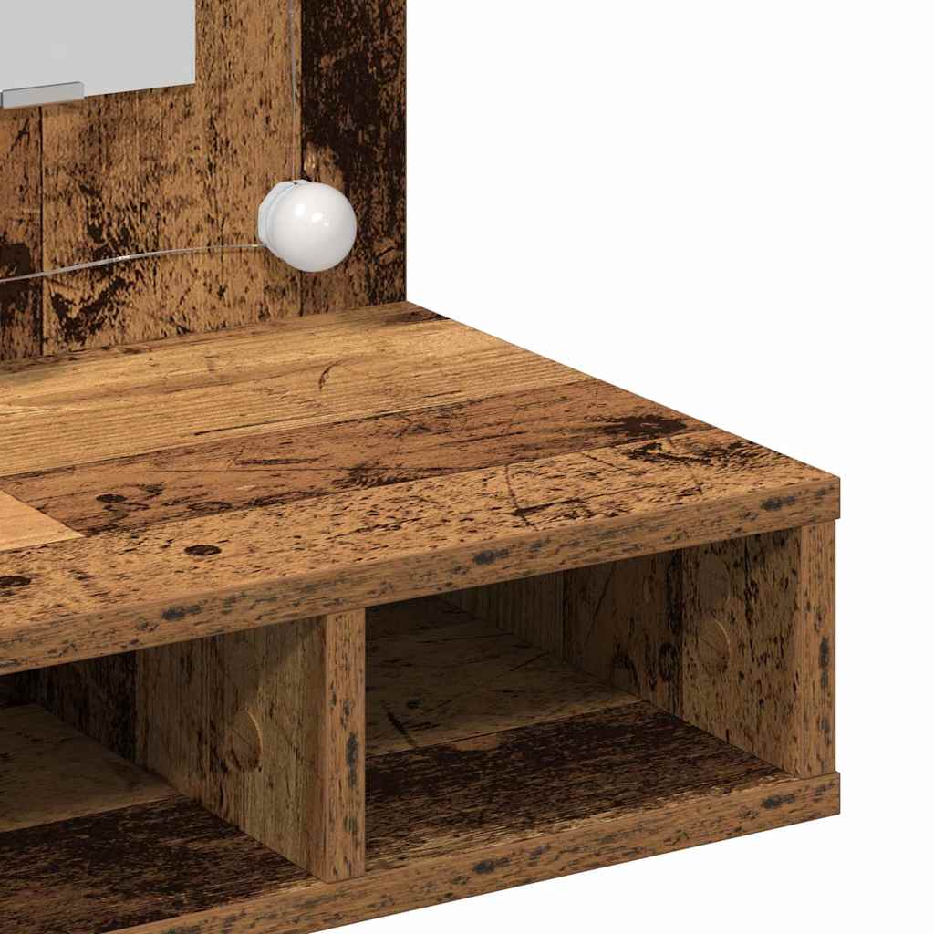 Speilskap Gammelt tre 60 x 31,5 x 62 cm Konstruert tre