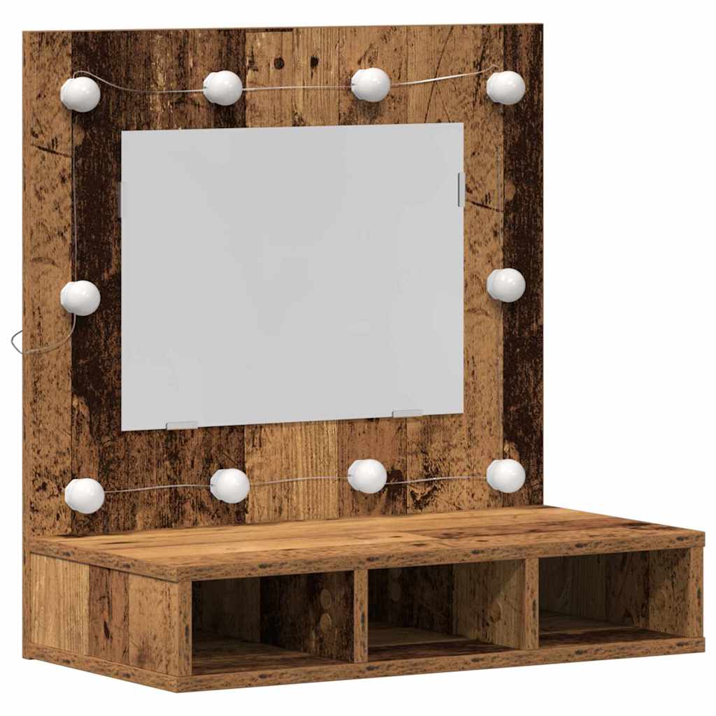 Speilskap Gammelt tre 60 x 31,5 x 62 cm Konstruert tre
