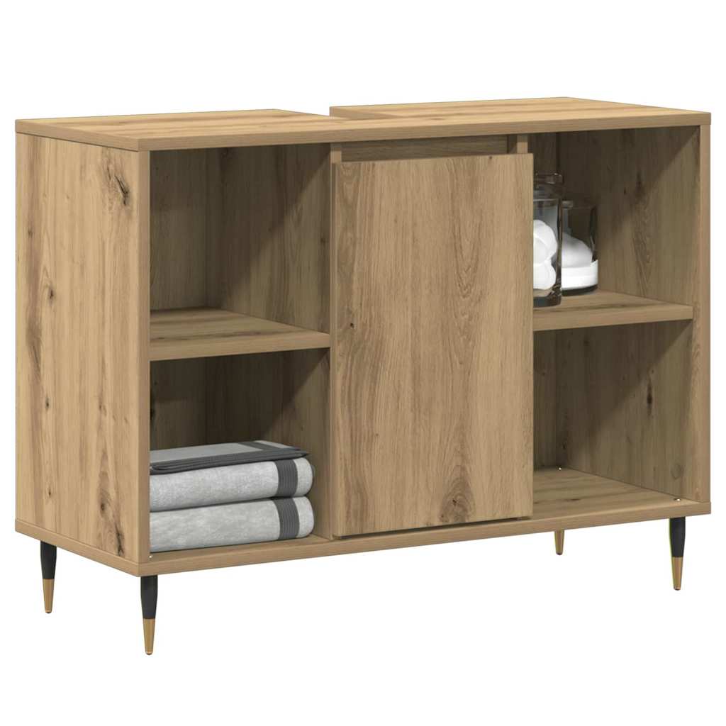 Baderomsskap med dør Artisan Eik 80 x 33 x 60 cm Konstruert tre