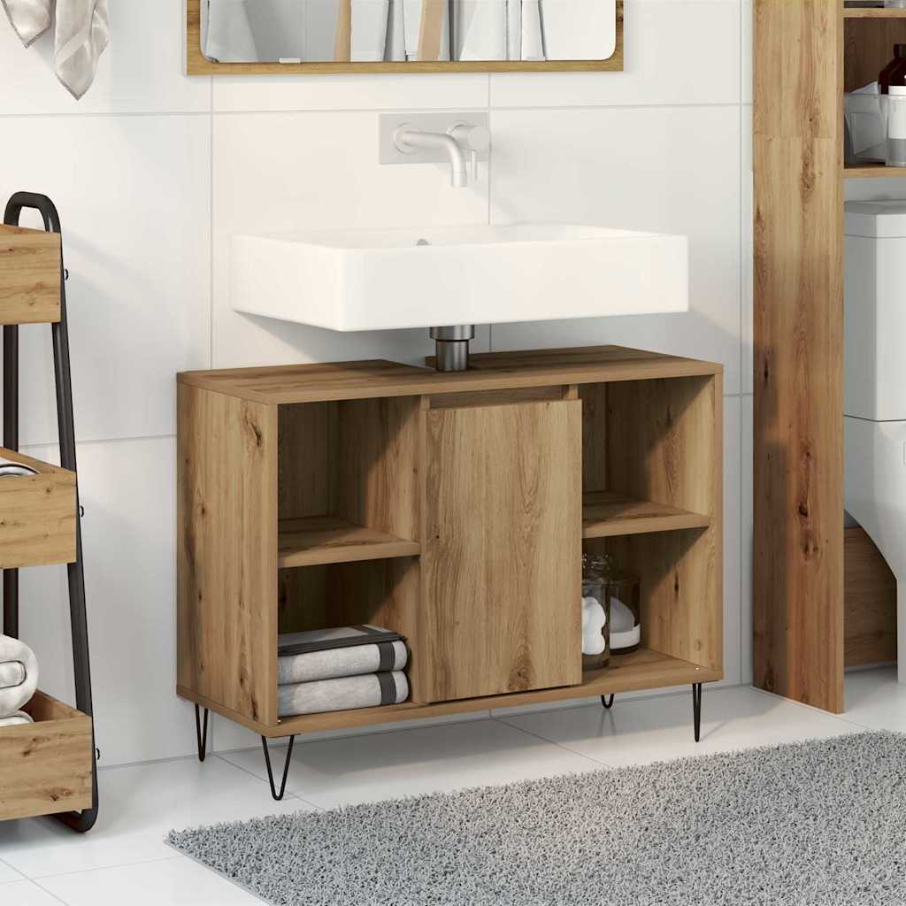 Baderomsskap Artisan Eik 80 x 33 x 60 cm Konstruert tre