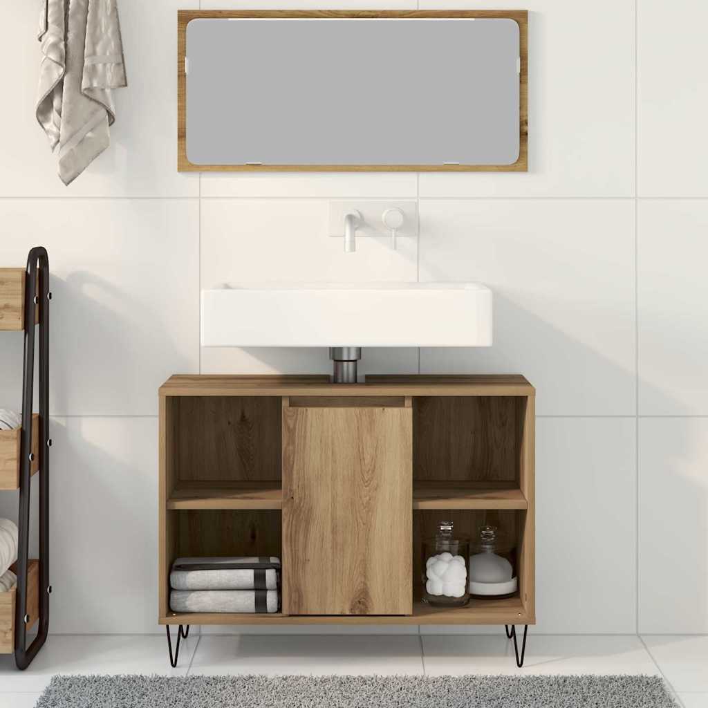 Baderomsskap Artisan Eik 80 x 33 x 60 cm Konstruert tre