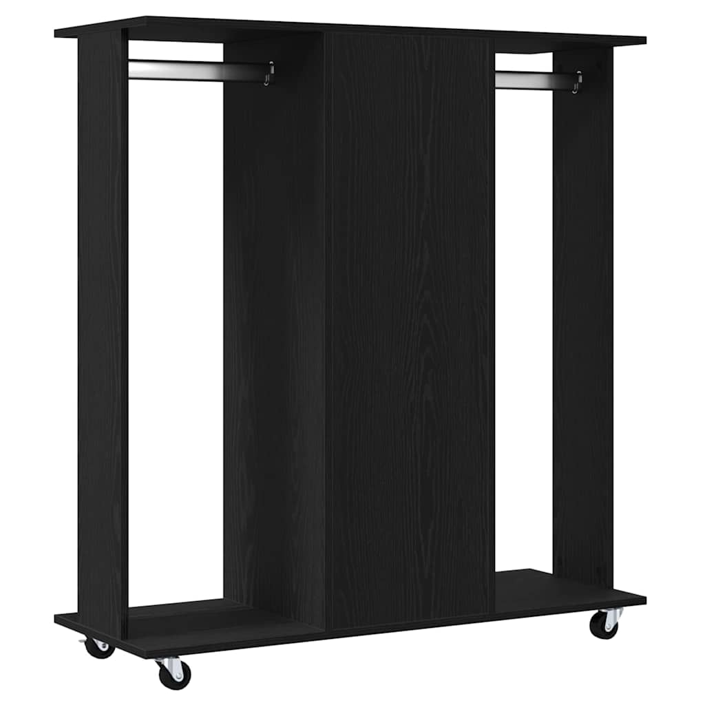 Garderobeskap Svart eik 102 x 38 x 110 cm Konstruert tre