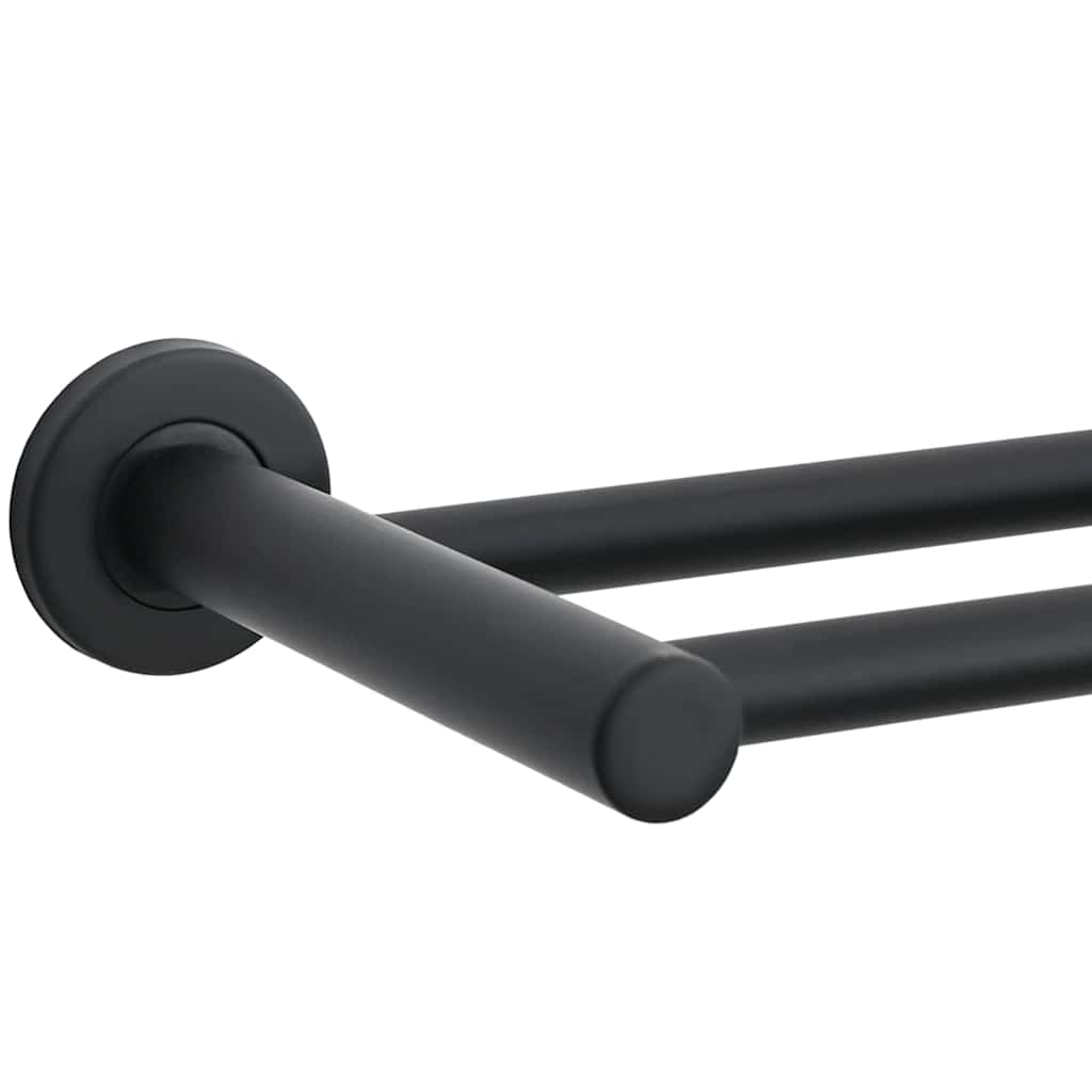 Håndkle Rack Svart 61 x 14,5 x 5 cm Rustfritt stål