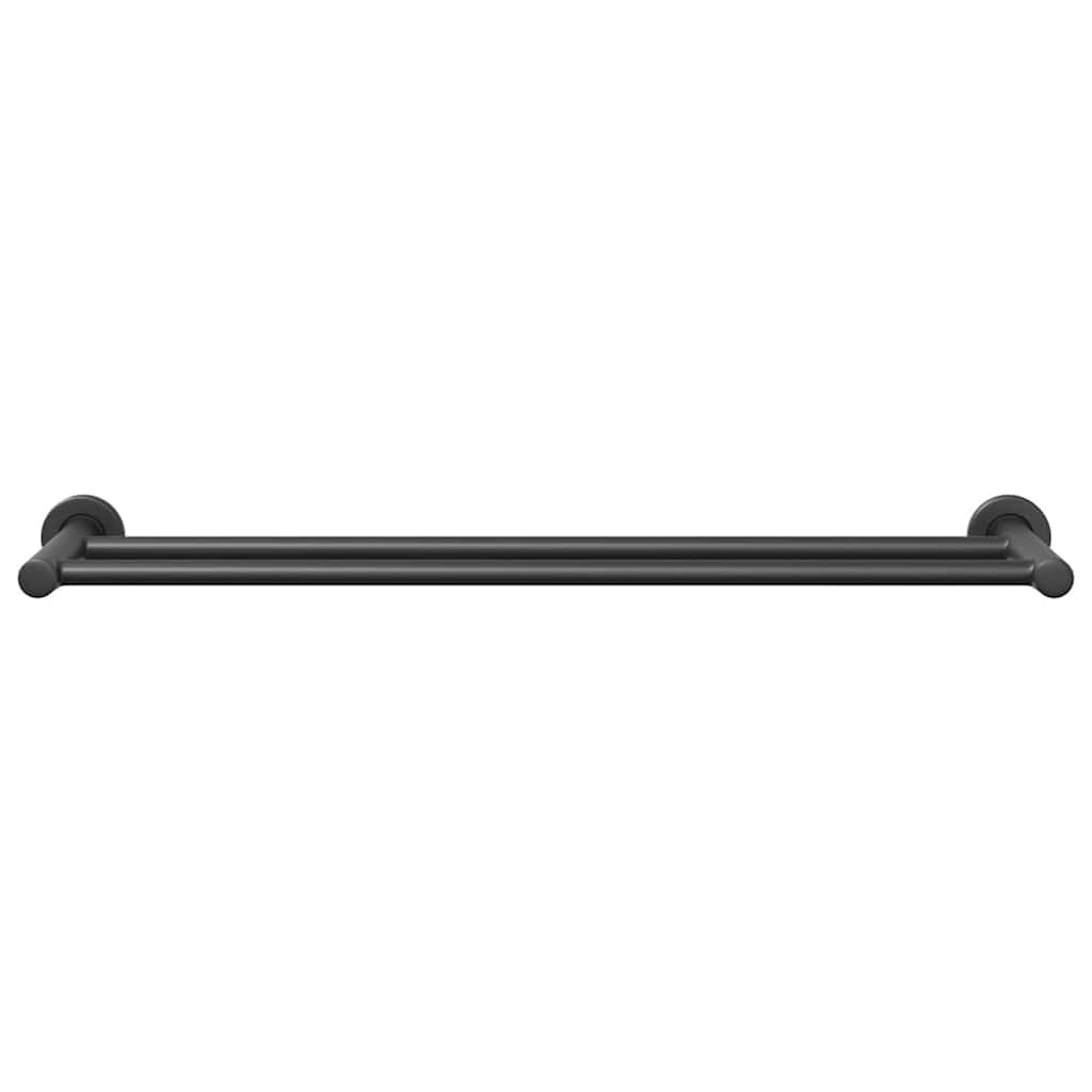 Håndkle Rack Svart 61 x 14,5 x 5 cm Rustfritt stål