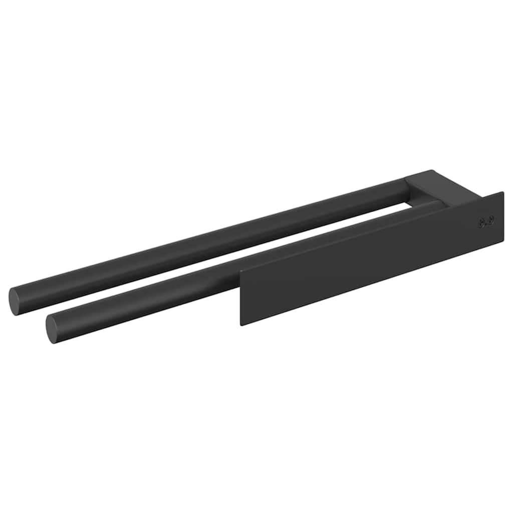 Håndkle Rack Svart 40 x 9 x 4 cm Rustfritt stål