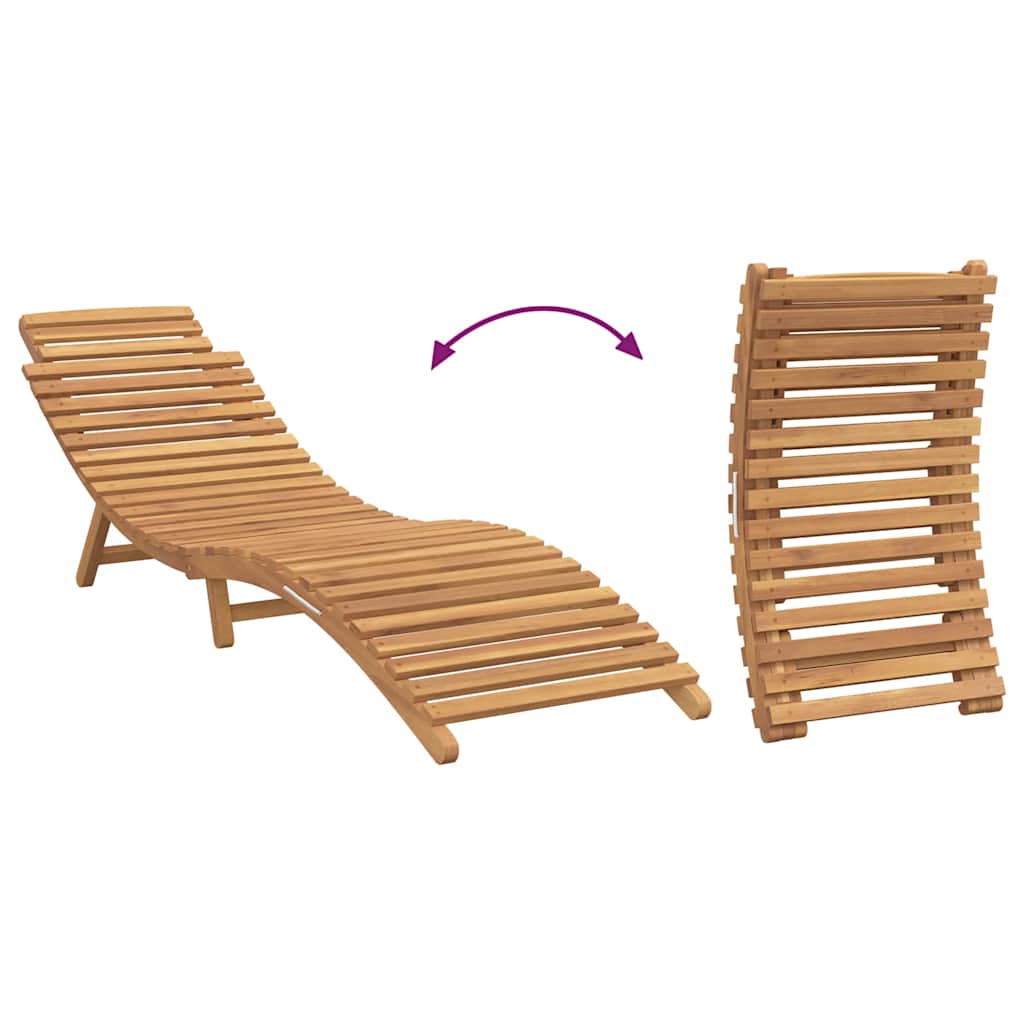 Solstol 2 pcs Brun 198 x 55 x 58,5 cm Massivt Teaktre