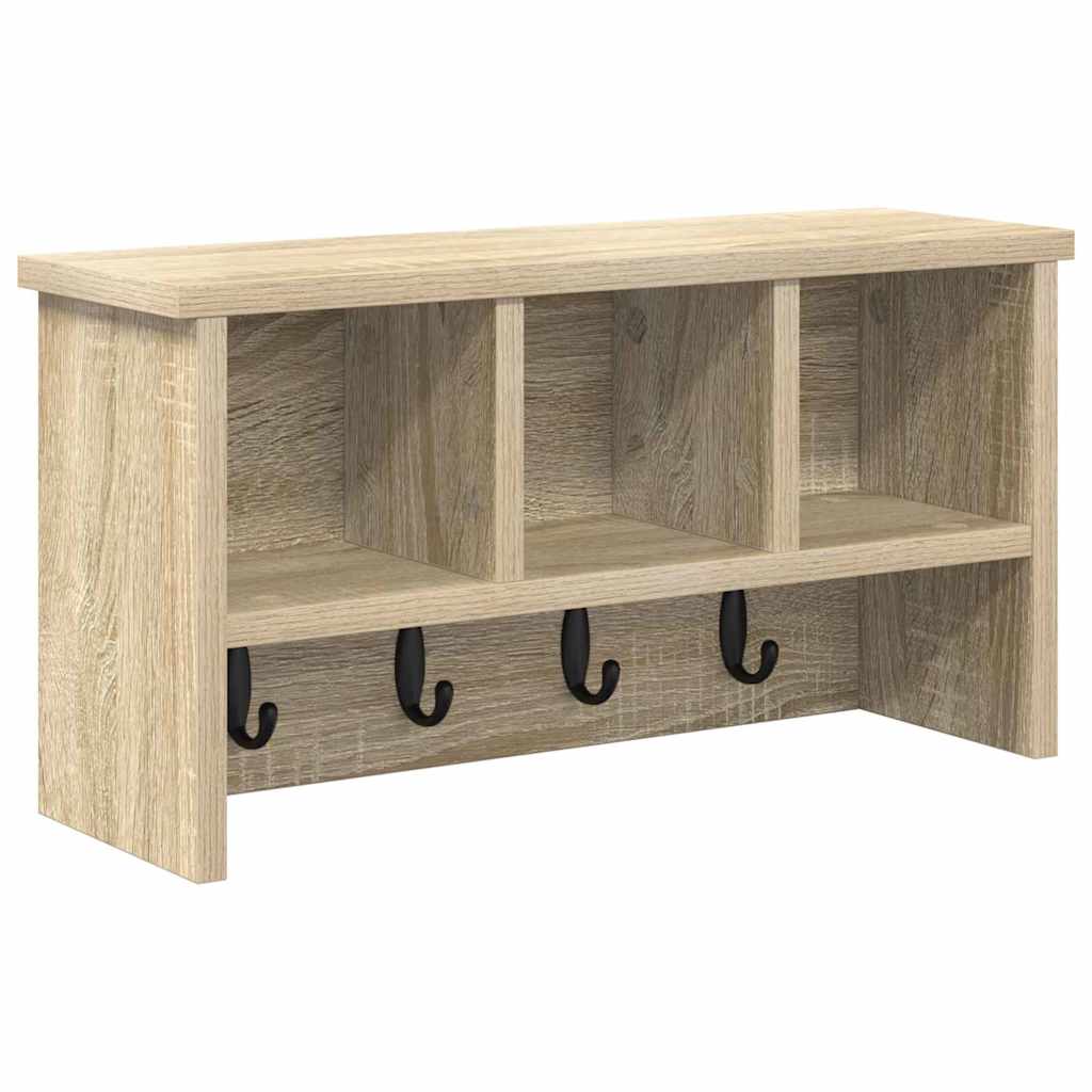 Vegghengt kleshenger Sonoma eik 50 x 16 x 26 cm Konstruert tre